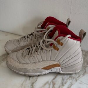 RETRO Jordan Athletic Shoes in Cream and Red